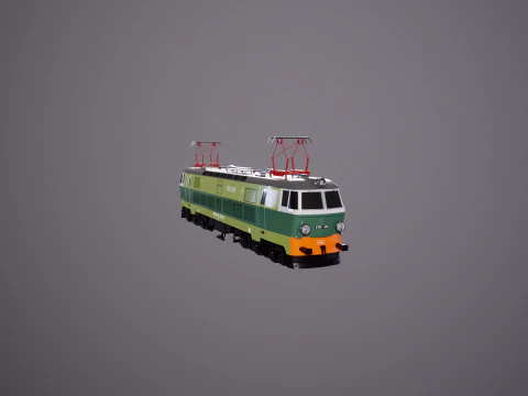 Electric Locomotive ET-22 Green 3D Model
