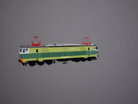 Locomotiva El&eacute;trica ET-22 Verde Modelo 3D