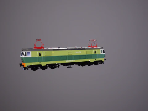 Electric Locomotive ET-22 Green 3D Model