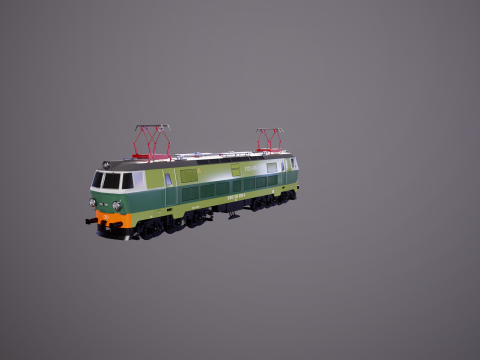 Locomotiva El&eacute;trica ET-22 Verde Modelo 3D