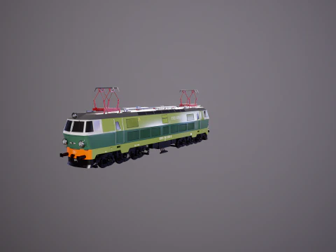 Electric Locomotive ET-22 Green 3D Model