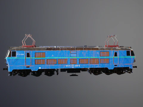 Locomotiva elettrica ET-22 vecchia Modello 3D