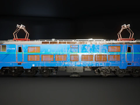 Locomotiva elettrica ET-22 vecchia Modello 3D