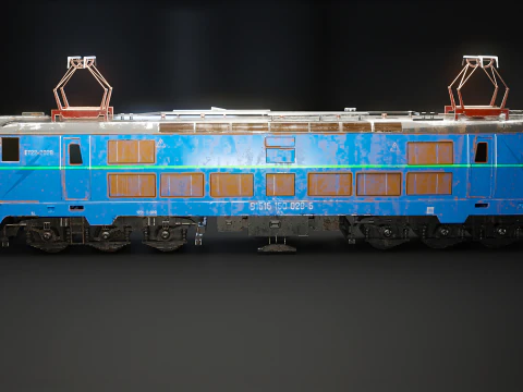 Locomotiva elettrica ET-22 vecchia Modello 3D