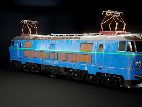 Locomotiva elettrica ET-22 vecchia Modello 3D