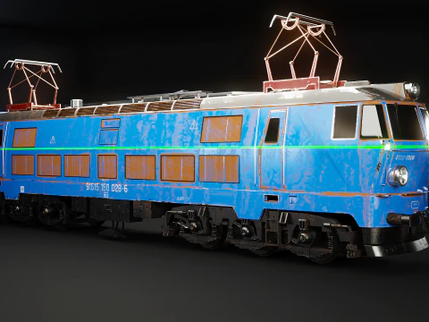 Locomotiva elettrica ET-22 vecchia Modello 3D