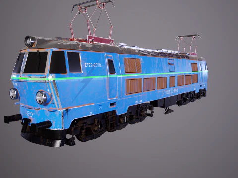 Locomotiva elettrica ET-22 vecchia Modello 3D