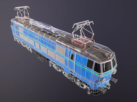 Locomotiva elettrica ET-22 vecchia Modello 3D