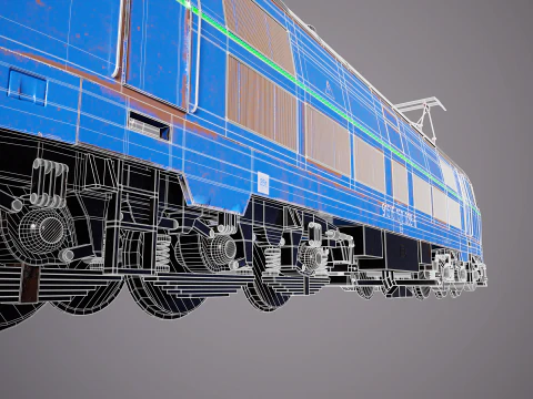Locomotiva elettrica ET-22 vecchia Modello 3D