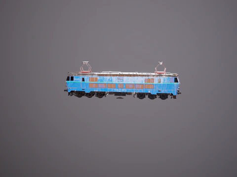 Locomotiva elettrica ET-22 vecchia Modello 3D