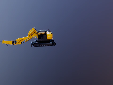 Escavadeira de t&uacute;nel compacta gen&eacute;rica Modelo 3D