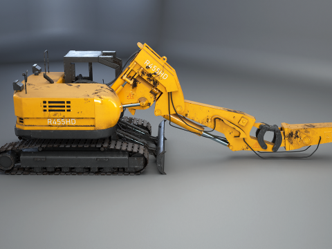 Generic Used Compact Tunnel Excavator 3D Model