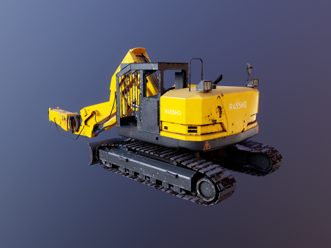 Generic Used Compact Tunnel Excavator 3D Model