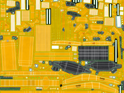 Backhoe Loader Besar Generik Model 3D