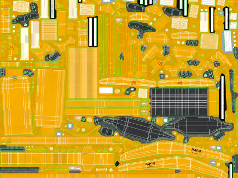 Backhoe Loader Besar Generik Model 3D