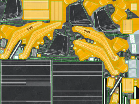 Backhoe Loader Besar Generik Model 3D