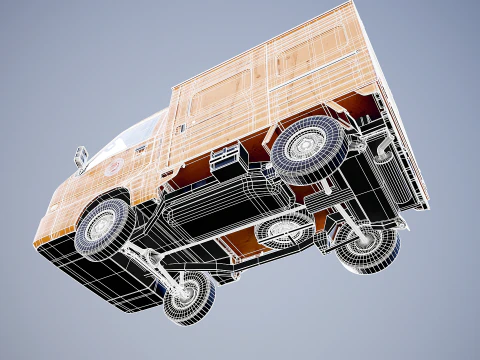 Kei Truck Panel Van 3D Model