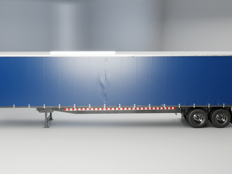 Tr&aacute;iler de cortina de EE. UU. Modelo 3D