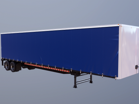 Tr&aacute;iler de cortina de EE. UU. Modelo 3D