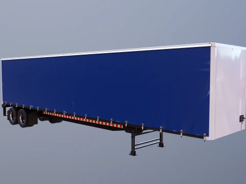 US Curtain Trailer 3D Model
