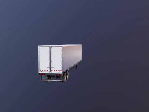 US Curtain Trailer 3D Model