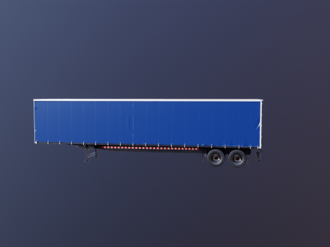 Tr&aacute;iler de cortina de EE. UU. Modelo 3D