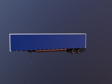 Tr&aacute;iler de cortina de EE. UU. Modelo 3D