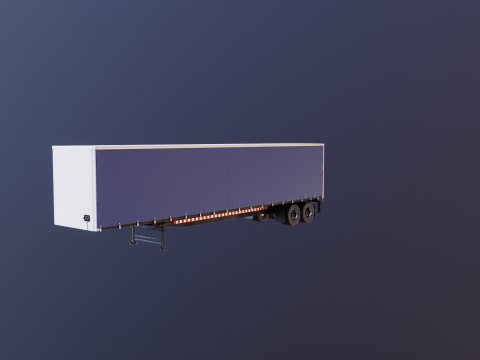 Tr&aacute;iler de cortina de EE. UU. Modelo 3D