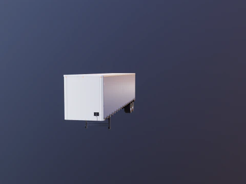 US Curtain Trailer 3D Model