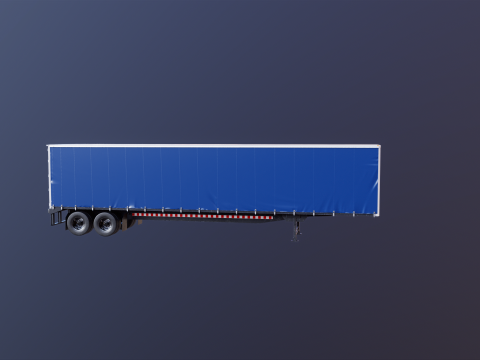 Tr&aacute;iler de cortina de EE. UU. Modelo 3D