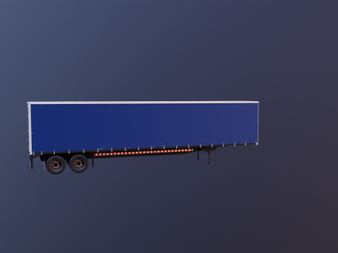 Tr&aacute;iler de cortina de EE. UU. Modelo 3D