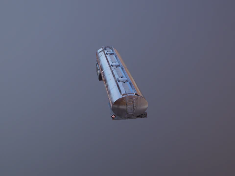 Generic Semi Truck Sleeper with Tanker Trailer USED 3D Model