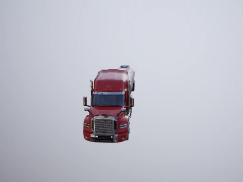 Generic Semi Truck Sleeper with Tanker Trailer USED 3D Model