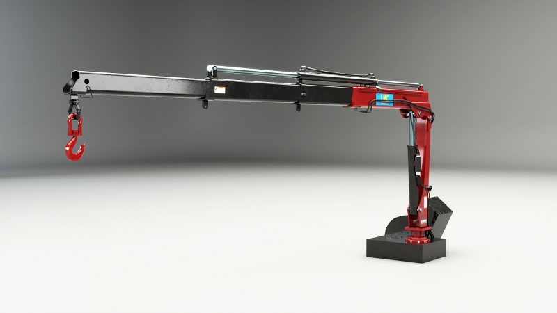 Old Small Truck-Mounted Crane 3D Model .c4d .max .obj .3ds .fbx .stl .blend 