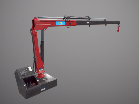 Old Small Truck-Mounted Crane 3D Model