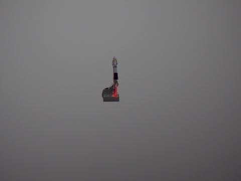 Old Small Truck-Mounted Crane 3D Model