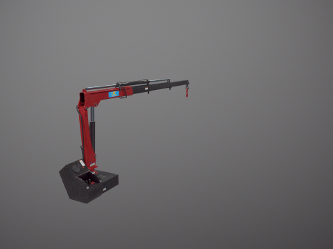Old Small Truck-Mounted Crane 3D Model