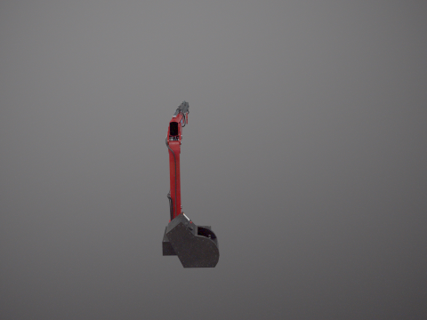 Old Small Truck-Mounted Crane 3D Model