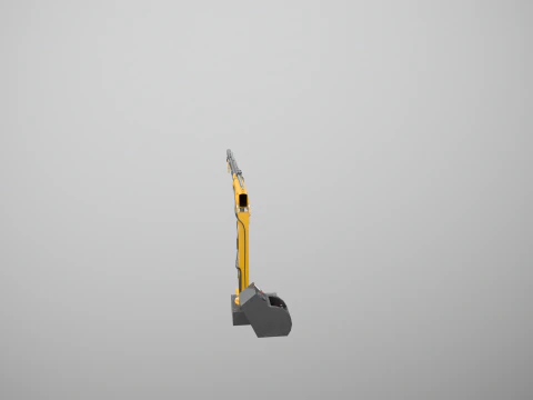Old Small Truck-Mounted Crane 3D Model
