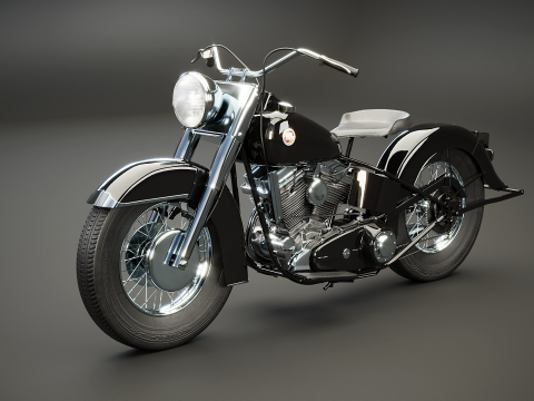 Харлей Дэвидсон, Флорида, Эл. 1957 г. 3D Модель