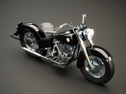 Harley Davidson FL EL 1957 3D Model