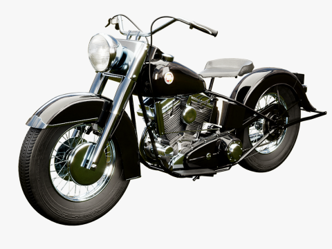 Harley Davidson FL EL 1957 3D Model