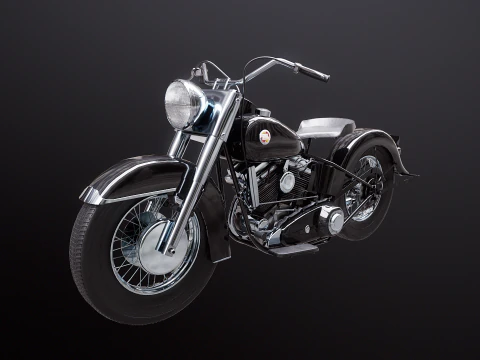 Harley Davidson FL EL 1957 3D Model