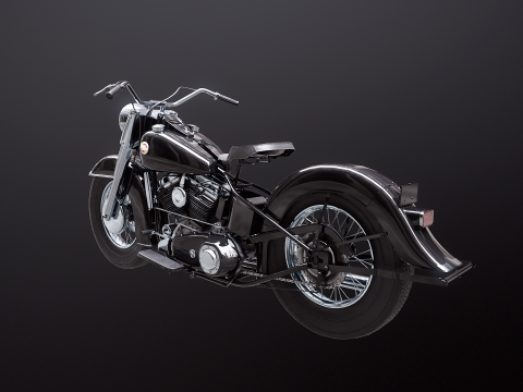 Harley Davidson FL EL 1957 3D Model