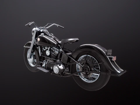 Harley Davidson FL EL 1957 3D Model