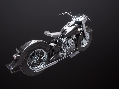Harley Davidson FL EL 1957 3D Model