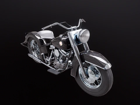 Harley Davidson FL EL 1957 3D Model