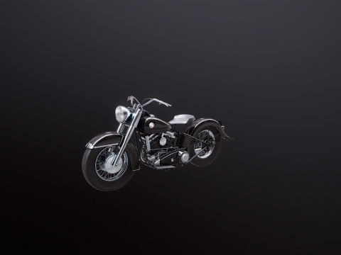 Harley Davidson FL EL 1957 3D Model