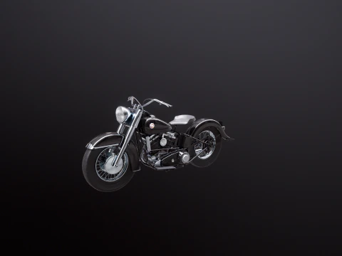 Harley Davidson FL EL 1957 3D Model