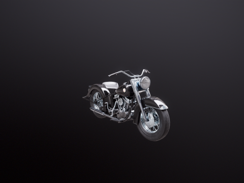 Harley Davidson FL EL 1957 3D Model